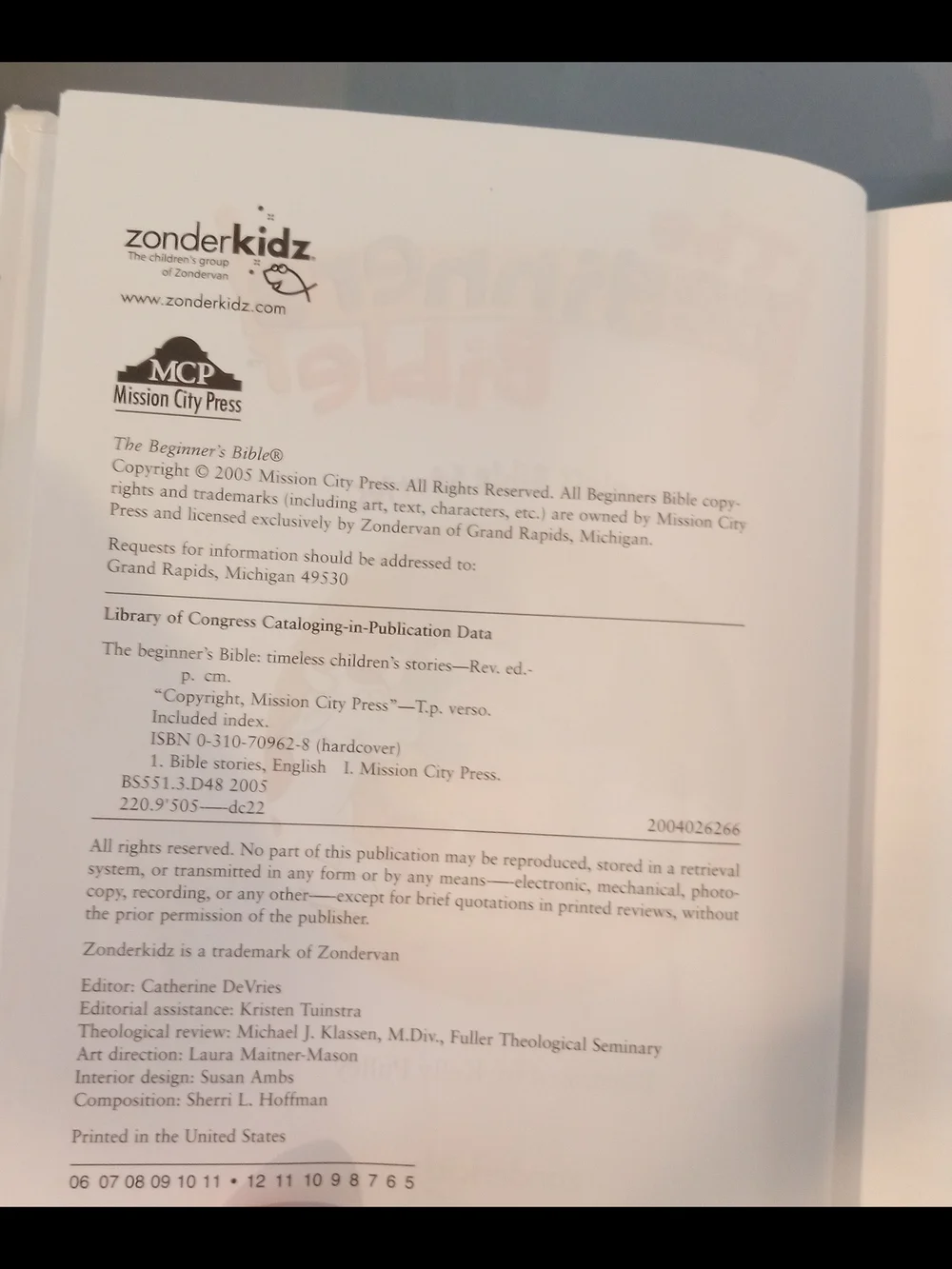 The Beginner's Bible Timeless Children's Stories